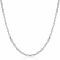 ZINZI zilveren ketting 45cm met paperclip schakels en baguette witte zirconia's ZIC1993