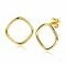 ZINZI zilveren trendy oorstekers 14K geel verguld 23mm vierkant open ZIO2094G