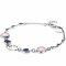 ZINZI zilveren fantasie armband zeshoek blauw roze rond ZIA2002