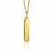 ZINZI zilveren hanger 14K geel verguld 32mm langwerpige plaat ZIH2213G