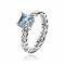 ZINZI zilveren ring gourmet blauw ZIR1163B
