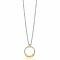ZINZI zilveren ketting 45cm ronde hanger 20mm bicolor ZIC2209