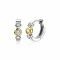 ZINZI zilveren oorringen 14x4mm witte zirconia's en geelvergulde zetting ZIO1974