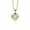 ZINZI zilveren geelvergulde hanger 17mm rond witte zirconia ZIH2