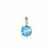 ZINZI zilveren hanger rond turquoise blauw ZIH2072T