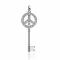 Zinzi zilveren hanger sleutel wit ZIH721