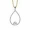 ZINZI zilveren hanger open druppel rond wit 45mm ZIH1747