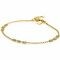 ZINZI zilveren fantasie armband 14K geel verguld bolletjes bloemvorm 17-20cm ZIA2183G