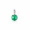 ZINZI zilveren hanger rond groen ZIH2072GR