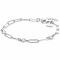 ZINZI zilveren armband paperclip schakel rond zirconia 17-20 cm ZIA2079