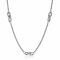 ZINZI zilveren jasseron collier met druppelvormige schakels 43cm ZIC2107