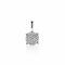 ZINZI zilveren hanger rond wit ZIH2074