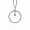 ZINZI zilveren hanger 32mm cirkel en staafje witte zirconia's ZIH2101