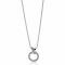 ZINZI zilveren ketting rond kruislings wit 45cm ZIC1816