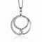 ZINZI zilveren hanger 25mm met clip-sluiting, symboliseert verbondenheid, witte zirconia's ZIH2119