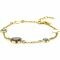 ZINZI gold plated zilveren fantasie armband met ronde zettingen groen/zwart 17-20 cm ZIA2108