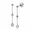 ZINZI zilveren oorhangers 40mm bolletjes ronde witte zirconia ZIO2192