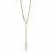 ZINZI zilveren Y-collier 14K geel verguld 45cm bolletjes witte parels ZIC2187G