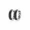ZINZI zilveren oorringen 17 x 5mm zwarte zirconia's met luxe klapsluiting ZIO1183Z
