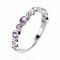 ZINZI zilveren luxe aanschuifring ring rond paars roze ZIR2041