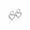 ZINZI zilveren oorbedels hart wit ZICH1098 (zonder oorringen)