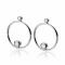 ZINZI zilveren oorsieraden 20mm rond wit ZIO1897