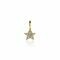 ZINZI zilveren ster hanger in geel verguld 13mm wit ZIH2138Y