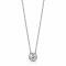 ZINZI zilveren ketting met hanger rond wit 40-45cm ZIC1775
