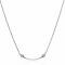 ZINZI zilveren ketting 45cm met boogje smiley witte zirconia's ZIC-BF12