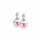 ZINZI zilveren oorbedels parel roze ZICH266R (zonder oorringen)