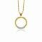 ZINZI zilveren ronde hanger 22mm in geel verguld gedraaid witte zirconia ZIH2128Y