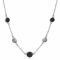 ZINZI zilveren fantasie collier met zwarte grijze kleurstenen 45cm ZIC1937