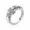 ZINZI zilveren brede fantasie ring witte zirconia's ZIR1966