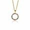ZINZI gold plated zilveren hanger 12mm bezet regenboog ZIH2170