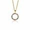 ZINZI gold plated zilveren hanger 12mm bezet regenboog ZIH2170 (zonder collier)