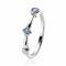 ZINZI zilveren ring rond driehoek druppel wit blauw ZIR2091