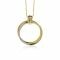 ZINZI zilveren ketting 60cm in 14K geelverguld met bicolor hanger rond 28mm ZIC2059-60