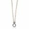 ZINZI lerencollier met slot wit