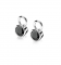 ZINZI zilveren oorbedels 7mm rond zwart ZICH1486Z (zonder oorringen)