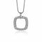 ZINZI zilveren grote hanger vierkant 30mm witte zirconia's ZIH1158