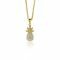 ZINZI zilveren ananas hanger 14K geel verguld wit 18mm ZIH2084