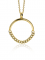 ZINZI zilveren hanger 14K geel verguld 24mm rond met gourmet schakels ZIH2201G