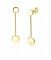 ZINZI zilveren oorhangers geel verguld rond 30mm ZIO1808G
