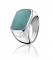ZINZI zilveren ring turquoise ZIR675