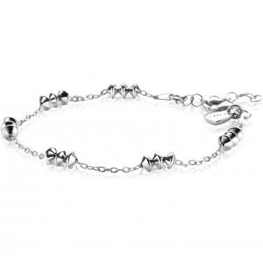ZINZI zilveren fantasie armband met ankerschakels en tol-vormige elementen 16,5-19,5cm ZIA2537