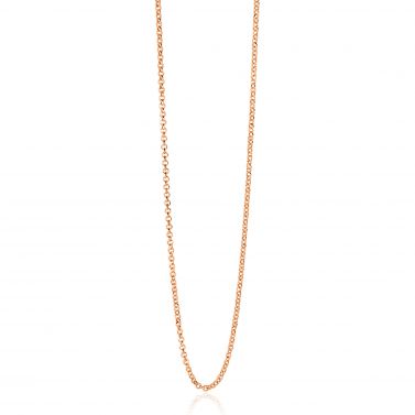 90cm ZINZI zilveren jasseron ketting geel verguld ZILC-J90R