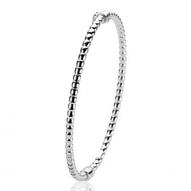 ZINZI zilveren bangle armband met bolletjes-motief 3mm en luxe scharniersluiting ZIA2755