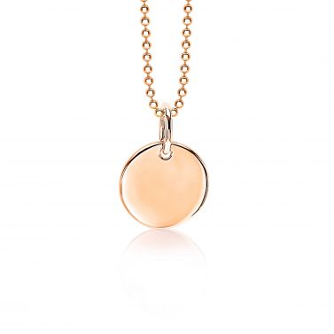 ZINZI zilveren hanger rosé verguld glad rond 12mm ZIH1825R (zonder collier)