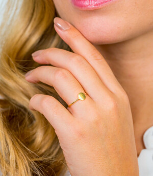 ZINZI Gold 14 karaat gouden ring glad rond ZGR215