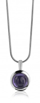 Zinzi zilveren hanger paars ZIH1043P 